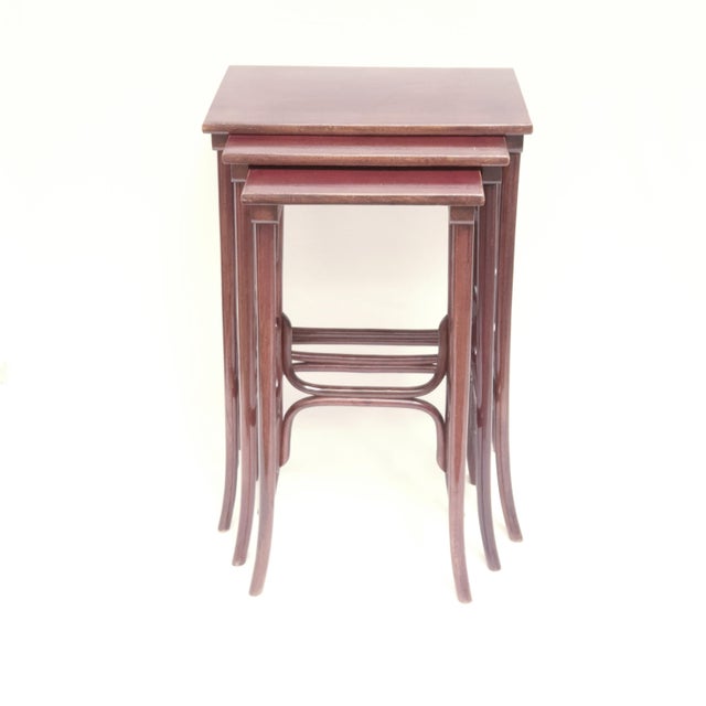 1900 - 1909 20th Century Nesting Table from Thonet, 1904, Set of 3 For Sale - Image 5 of 12