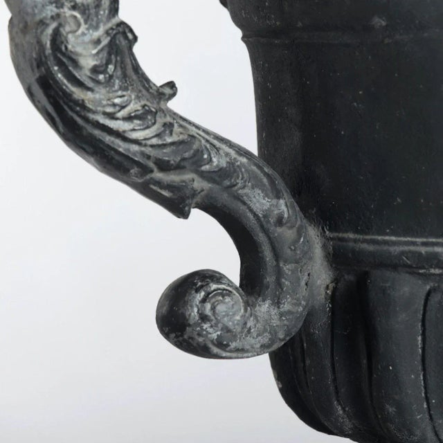 Pair of English Lead Urns For Sale - Image 9 of 12