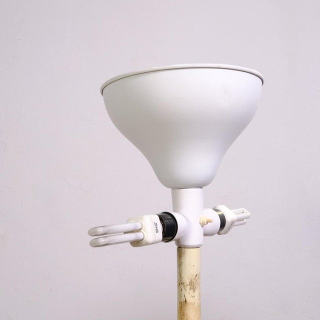 Brass Floor Lamp with 3 Light Point Fabric Lampshade, 1950s For Sale - Image 6 of 18