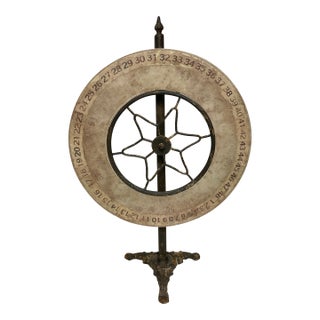 Decorative Gaming Wheel on Iron Base For Sale