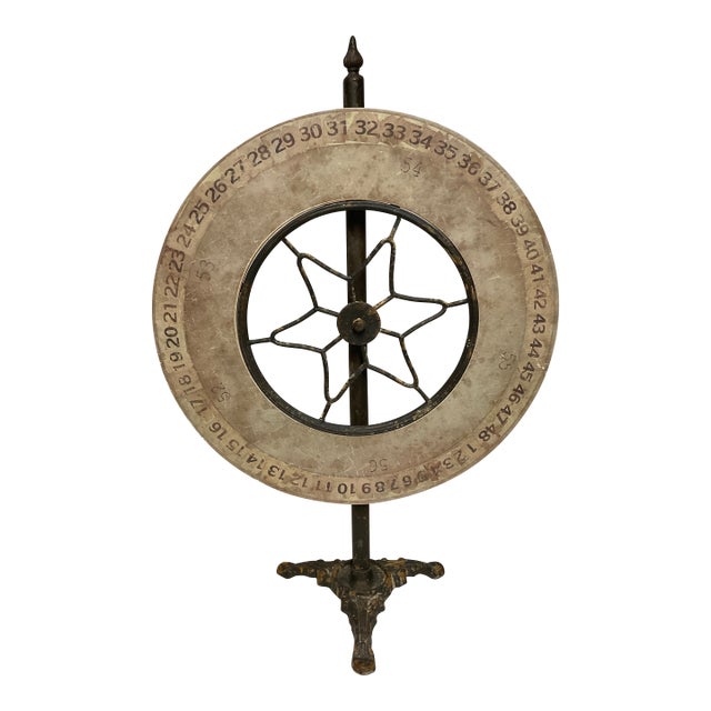Decorative Gaming Wheel on Iron Base For Sale