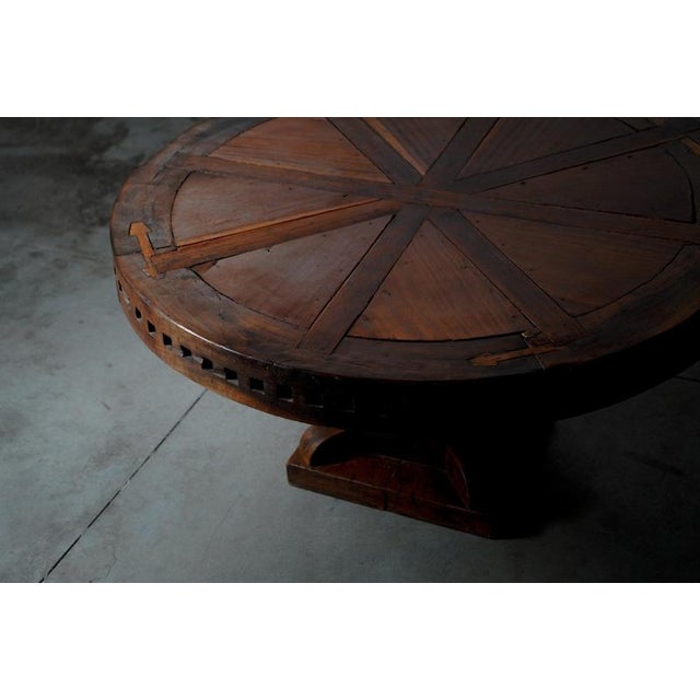 Rustic Brazilian Round Dining Table, Brazil, 1970s For Sale - Image 9 of 12