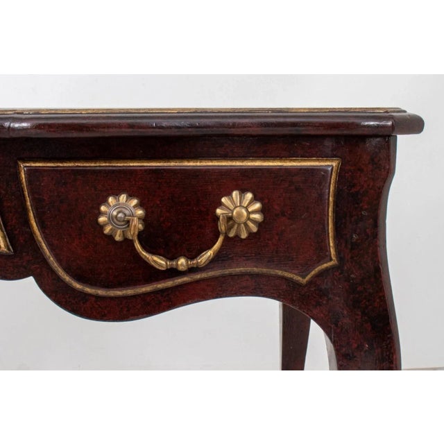 French Louis XV Style Leather Top Writing Desk For Sale In New York - Image 6 of 11