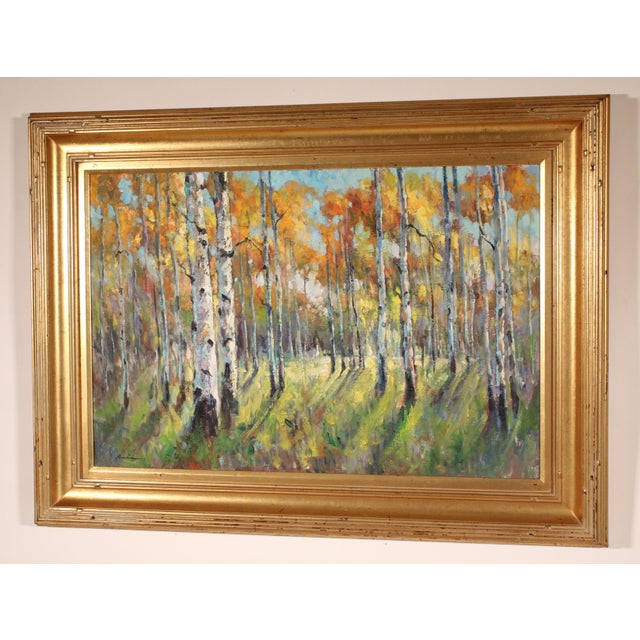 Impressionist Impressionist Landscape Painting by Ebrahim Amin (Born 1950) For Sale - Image 3 of 11