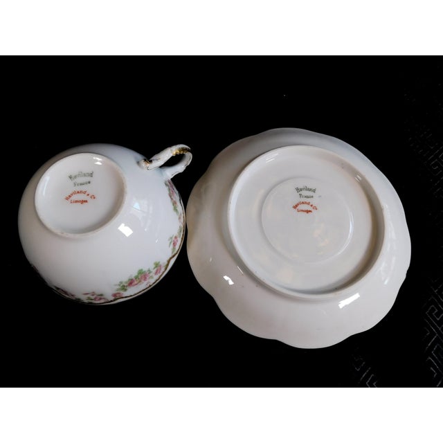 1940s Set of Three Haviland Schleiger 270 Teacups Plus Sauce Bowls # 23850 For Sale - Image 10 of 15