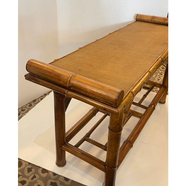 Vintage Bamboo Bench, 1970s For Sale - Image 10 of 16