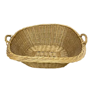 Antique French Large Handmade Basket