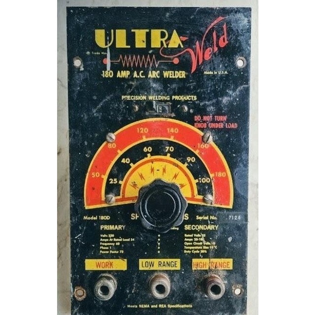 Vintage Industrial Ultra-Weld Faceplate – Mid-Century Statement Wall Decor For Sale - Image 6 of 6