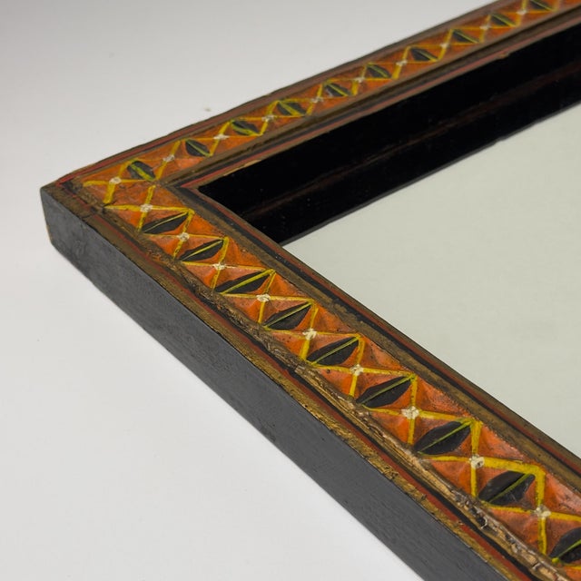 Mid-Century Modern Vintage Wooden Wall Mirror, India, 1970s For Sale - Image 3 of 18