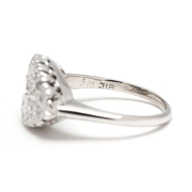 Early 21st Century Princess .75ctw Diamond Ring, 14k White Gold, Ring Size 5.25 For Sale - Image 5 of 6