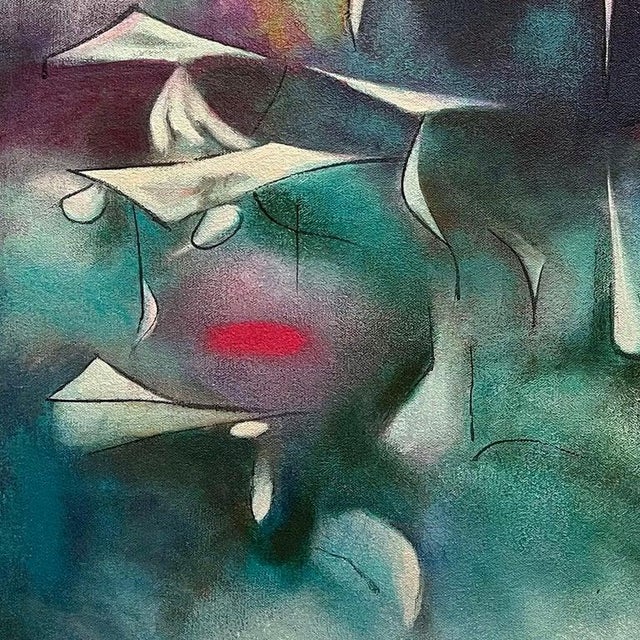 This is a one of a kind original abstract oil painting on canvas by San Diego artist, Daniel Ketelhut. Its dimensions are...