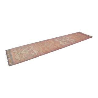 Oushak Antique Hallway Runner Rug For Sale