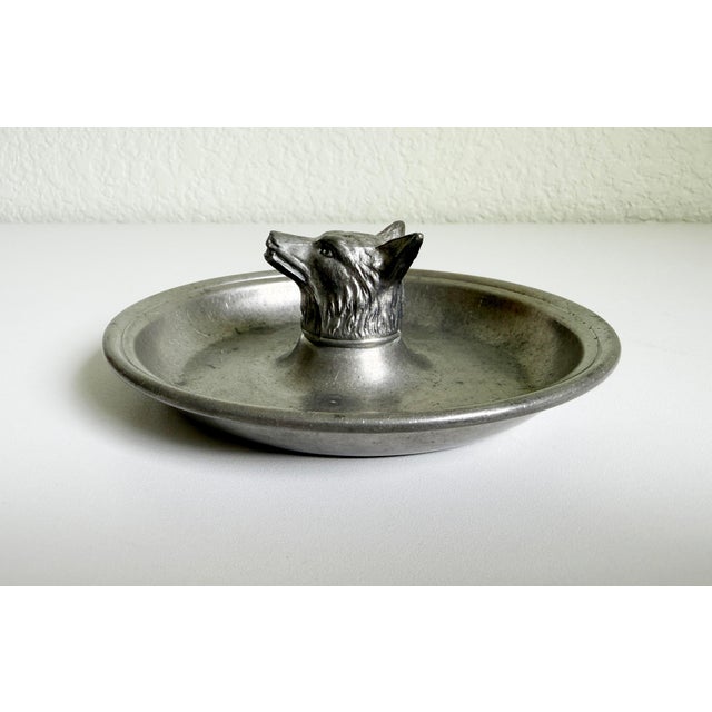 Fox Head Vide Poche Catchall in Pewter For Sale In Sacramento - Image 6 of 11
