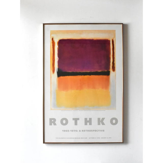 A Mark Rothko (1903-1970) vintage 1978 Abstract Expressionist lithograph poster print for the Guggenheim Museum...