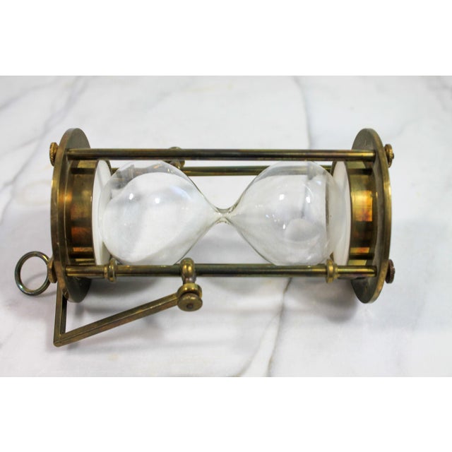 Brass Vintage Hangable Brass Hourglass - Egg Timer For Sale - Image 8 of 8