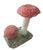 A charming vintage garden sculpture Hand-cast in concrete (faux bois style), this piece features two distinct toadstools...