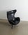 Black Early Mid-Century Danish Black Leather 3317 / Egg Armchair by Arne Jacobsen for Fritz Hansen, 1964 For Sale - Image 8 of 10
