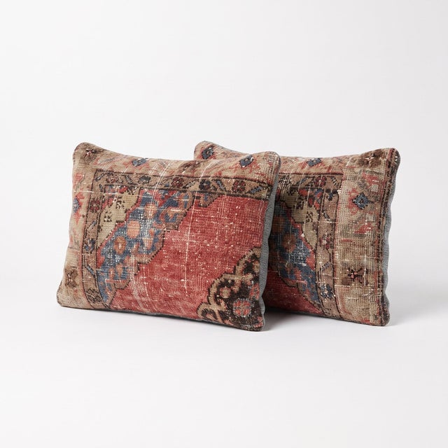 This beautiful 16'' x 23'' & 16'' x 24'' pillow cover set was made from authentic Turkish rug pieces. Bright colors of...