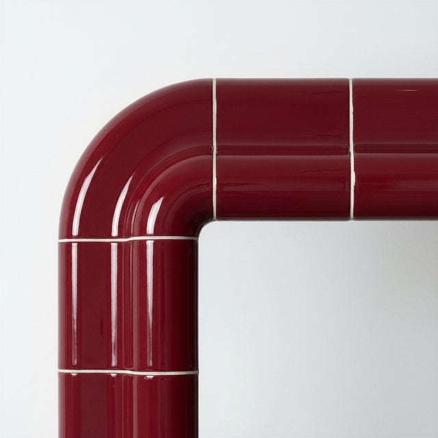 Contemporary Lolita Mirror in Deep Burgundy by Tilecito For Sale - Image 3 of 8