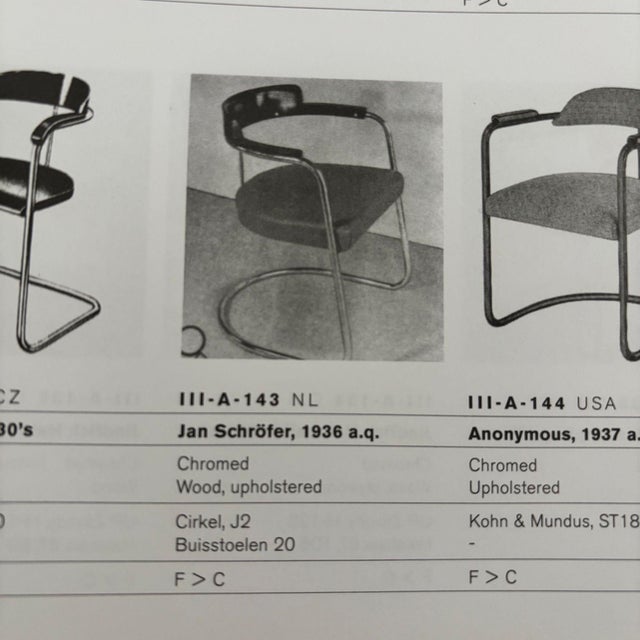 Bauhaus Cantilever Model J-2 Armchairs by Jan Schröfer, the Netherlands, 1936, Set of 2 For Sale - Image 10 of 11