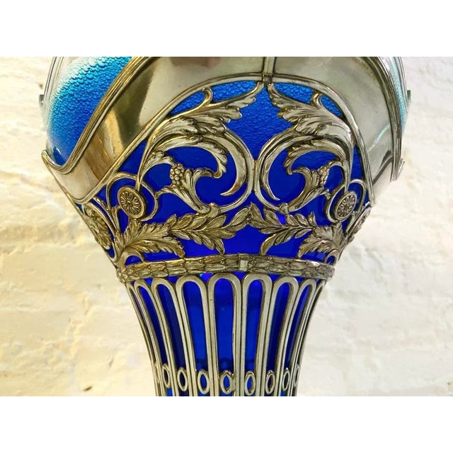 19thC Silver Plate Flower Basket W/Glass Insert - Antique For Sale - Image 13 of 18