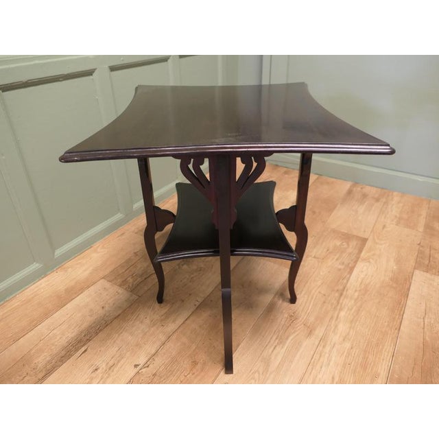Arts and Crafts Rectangular Mahogany Occasional Table, 1880 For Sale - Image 6 of 7