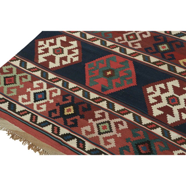 1950s Vintage Azerbaijan Persian Kilim With Geometric Patterns, From Rug & Kilim For Sale In New York - Image 6 of 7
