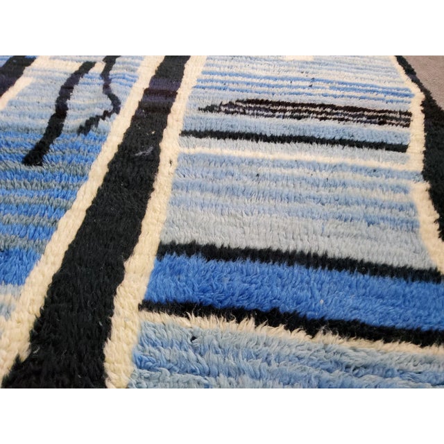 Vintage Moroccan Berber Rug in Natural Multicolored Wool, 1995 For Sale - Image 4 of 9