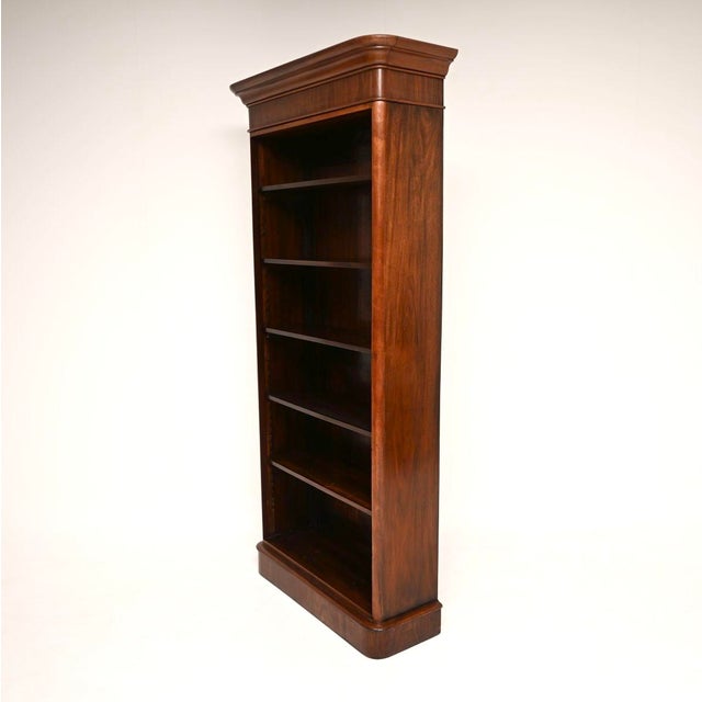 Antique Victorian Open Bookcase, 1860 For Sale - Image 4 of 9