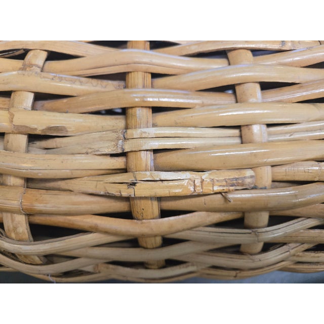 Ralph Lauren Bamboo Woven Tub Chairs and Ottoman/Table- A Set For Sale - Image 9 of 10