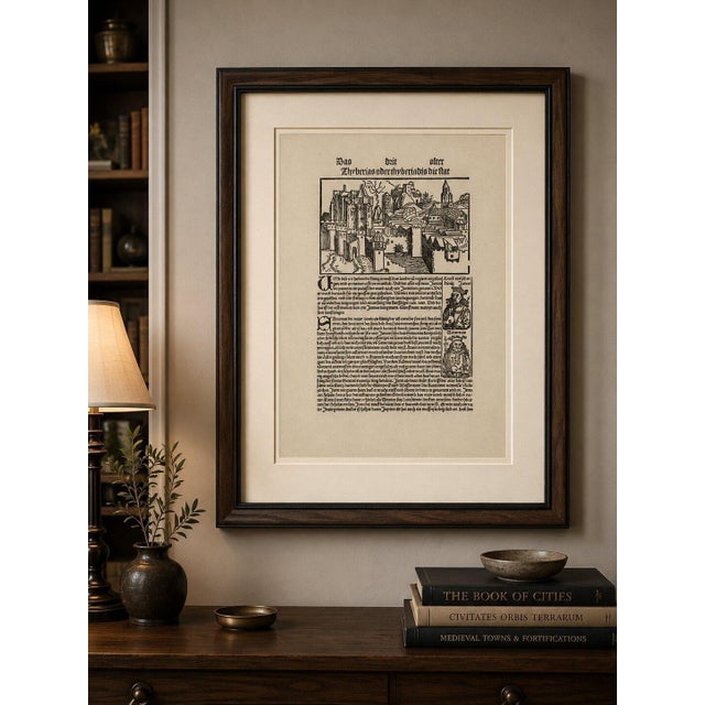 Kleine Weltchronik, Incunabula Woodcut View of Tiberias, Paper For Sale - Image 4 of 9