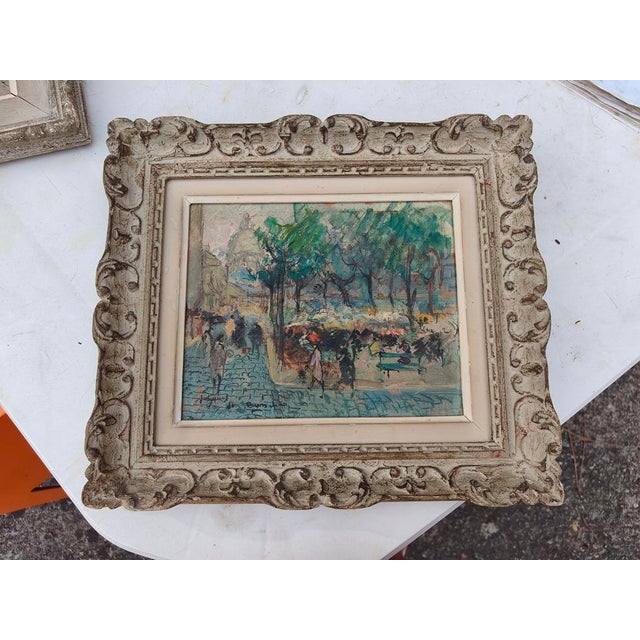 Jacques Van Den Bussche, Landscape Composition, 1930, Oil Painting on Panel For Sale - Image 6 of 6
