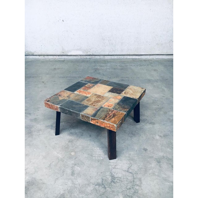 Brutalist Style Coffee Table in Slate Stone, 1970s For Sale - Image 15 of 17