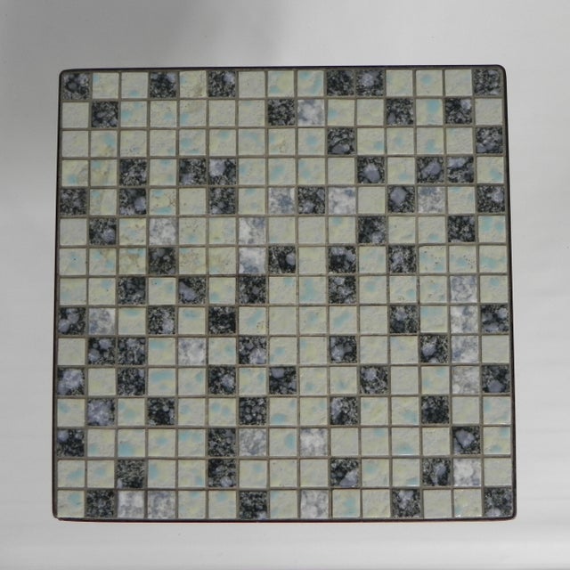 Mid-Century Modern Side Table with Mini Tiles, 1950s For Sale - Image 3 of 12