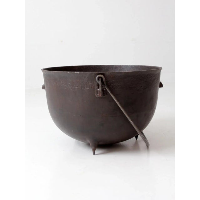 Rustic Antique 15 Gallon Cast Iron Cauldron For Sale - Image 3 of 12