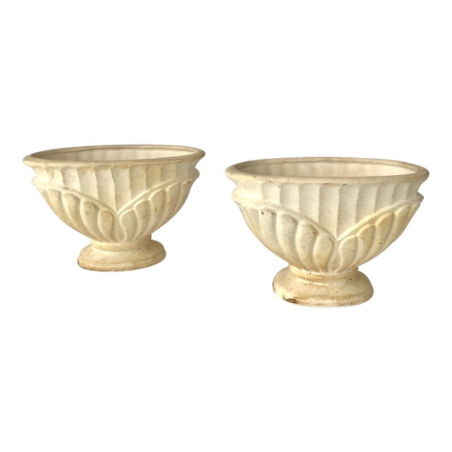 Haeger Fan Tulip Oval Planters - Set of 2 For Sale