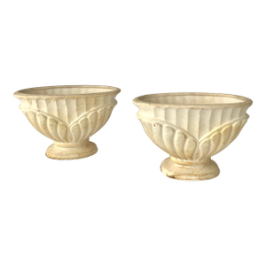 Haeger Fan Tulip Oval Planters - Set of 2