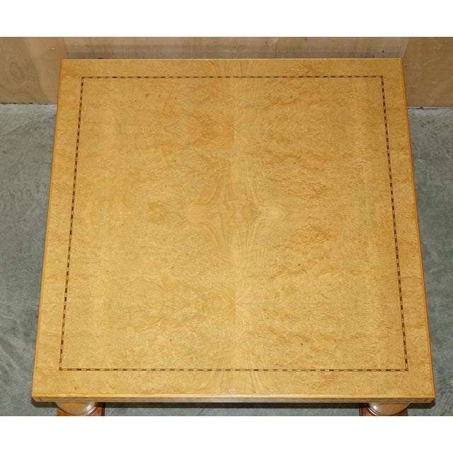 Large Burr Walnut, Satinwood & Oak Coffee Table by Andrew Varah For Sale - Image 13 of 18
