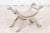 Late 20th Century Italian Midcentury Empire Style Painted and Upholstered Bench with Ram Heads For Sale - Image 5 of 9