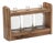 Bottle Vases in Wood Stand 15"L For Sale