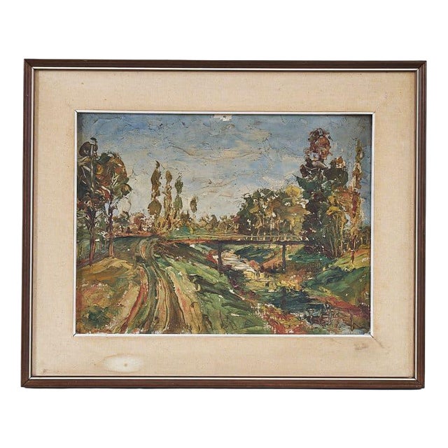 Landscape, 1950s-1960s, Oil Painting For Sale