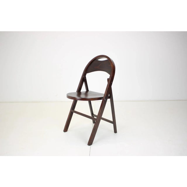 Brown Folding Chair from Thonet, 1920s For Sale - Image 8 of 17