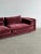 1990s Post Modern Sofa in Burgundy Velvet For Sale - Image 4 of 14