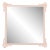 Fleur Home Garden District Napoleon Square Mirror in Pink Ground, 36x36 For Sale