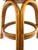 1970s Mid Century Bentwood Rattan Stool With Cream Upholstered Cushion For Sale - Image 5 of 12