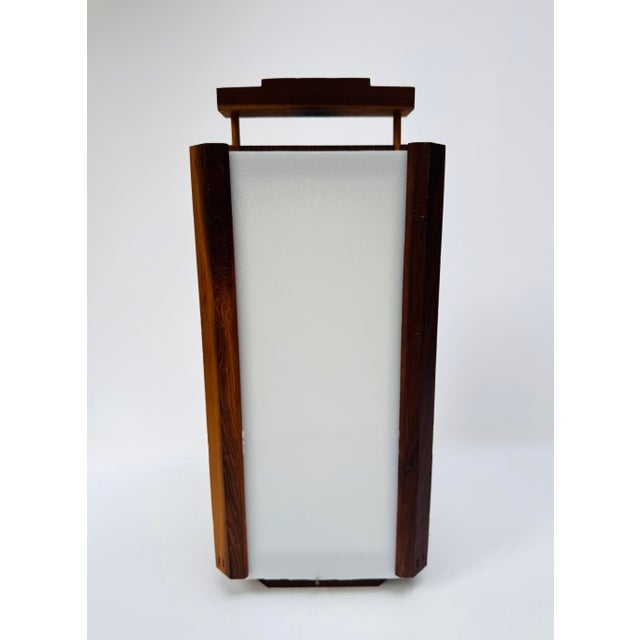 Vintage Japanese Wood Lantern With Translucent Panels For Sale - Image 10 of 14