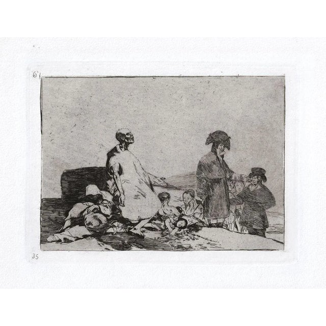 Si son de otro linage is an original artwork realized by the great Spanish artist Francisco Goya in 1810. Original Etching...