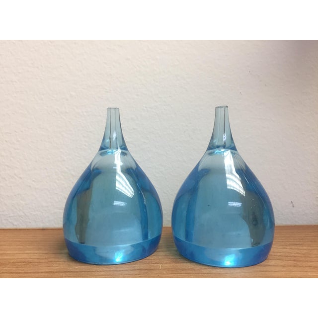 Seasoners Blue Lucite Salt and Pepper Shakers A Pair Chairish