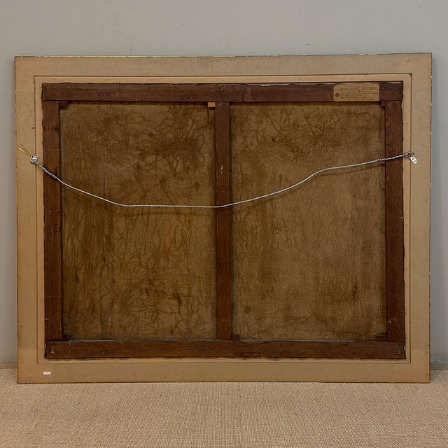 Framed Oil Painting on Canvas by Léon Dardenne (1865–1912), 'Pastoral Landscape With Shepherd and Grazing Cattle' Dated 1897 For Sale - Image 16 of 17