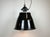 Industrial Black Enamel Factory Pendant Lamp, 1960s For Sale - Image 9 of 15